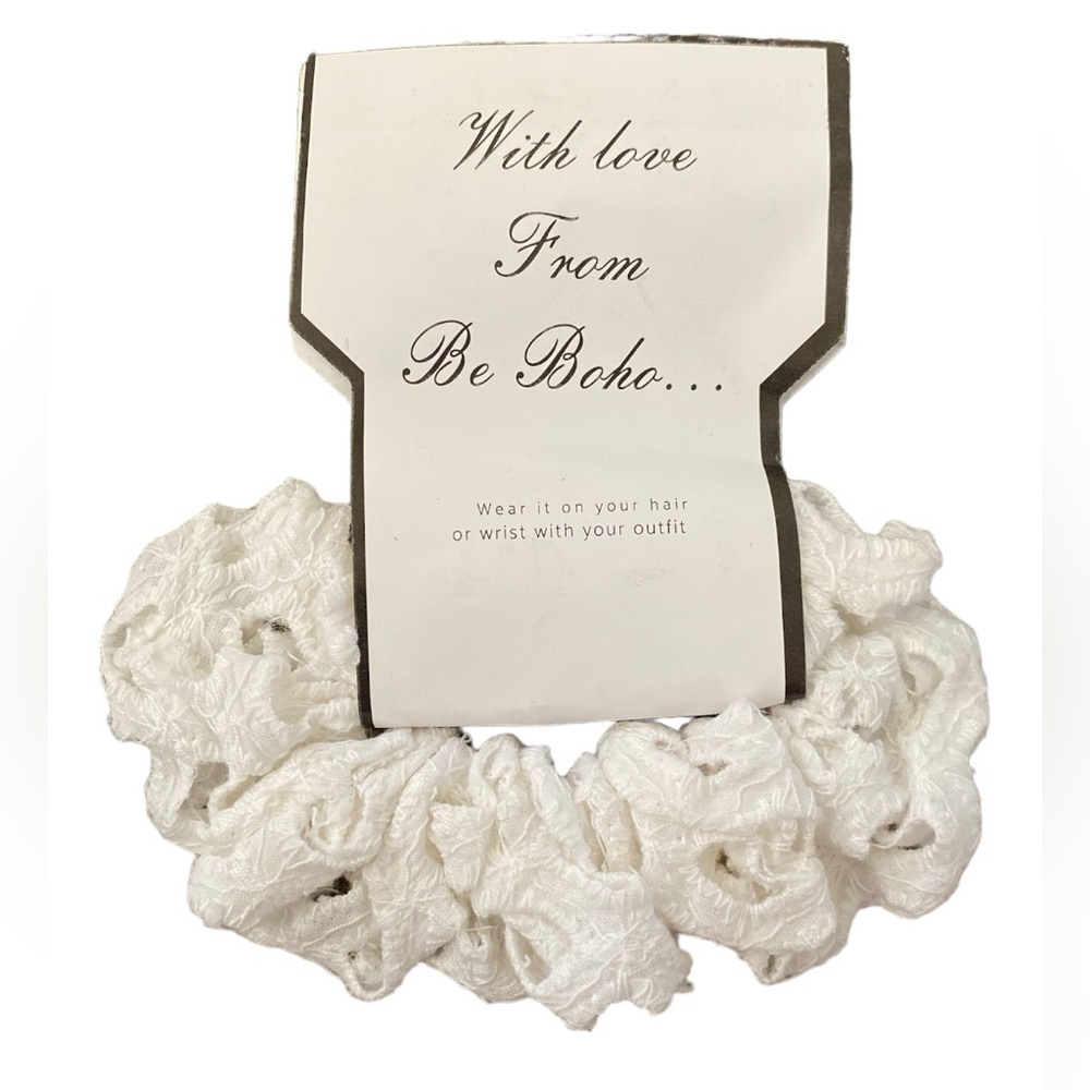 NEW Boho White Lace Scrunchie